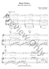 Black Widow piano sheet music cover